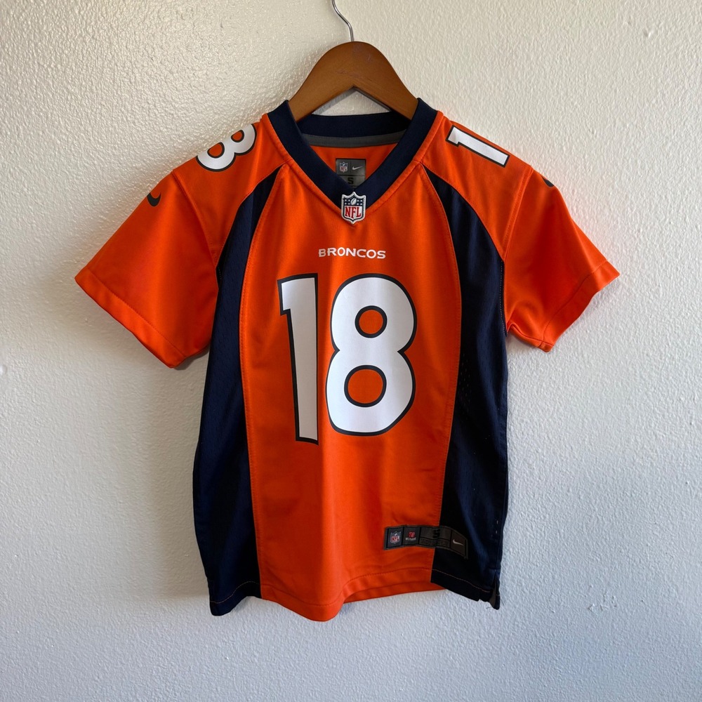 NFL Broncos Size Youth Small On Field Manning #18 Football Jersey